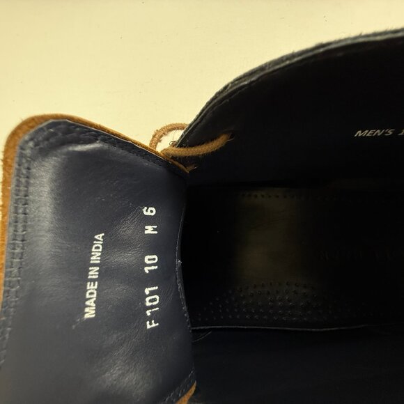 Cole Haan Men's Chukka Boots Brown Leather Blue Top Distressed - Picture 10 of 10